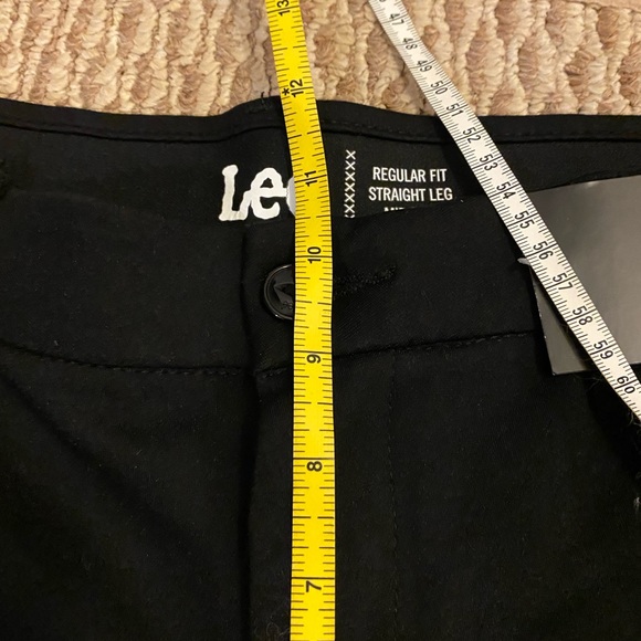 NWT! Lee Black Relaxed fit Straight leg midrise black stretch Jeans 12P - Picture 8 of 10